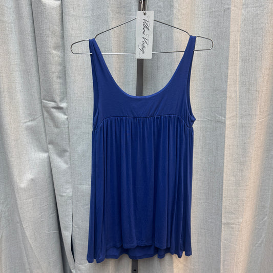Blue Babydoll Button Pocket Dress
