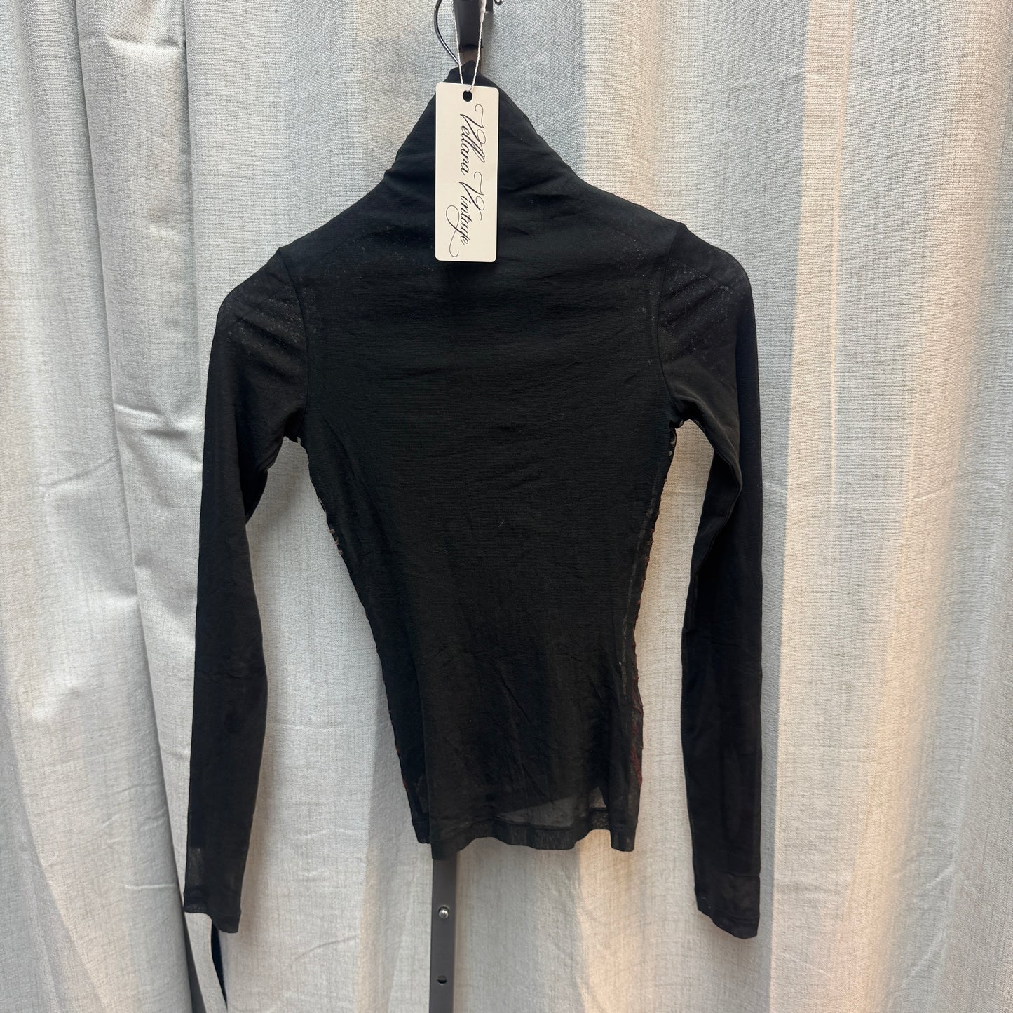 Plein Sud Mesh Optical Illusion Turtleneck Long Sleeve