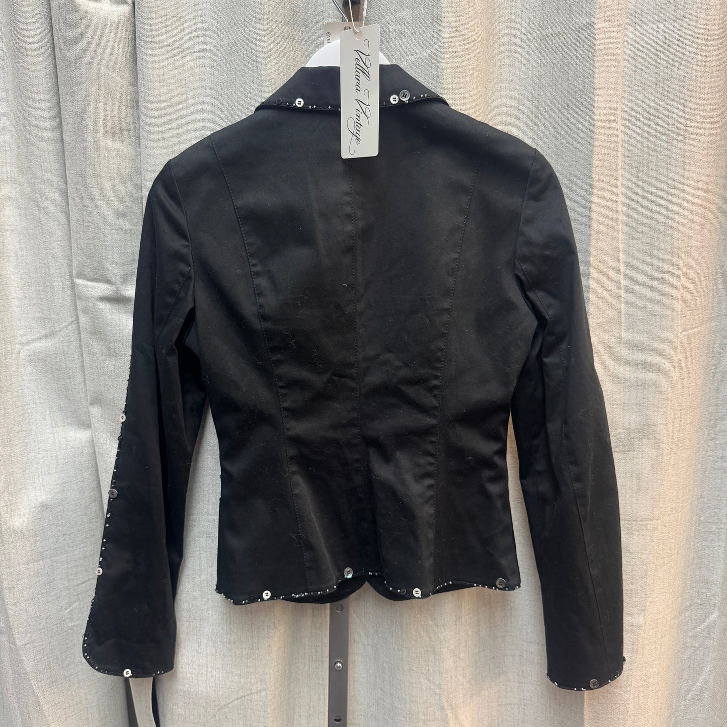 Moschino Button Embellished Black Blazer