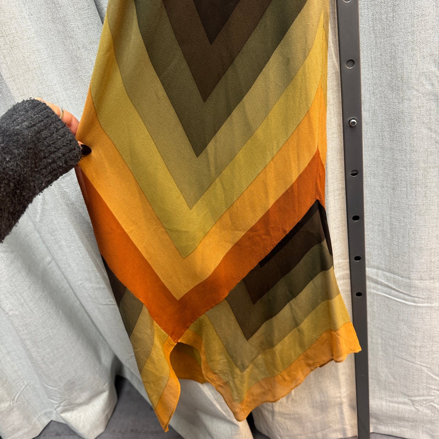 Y2K Silk Geometric Midi Dress