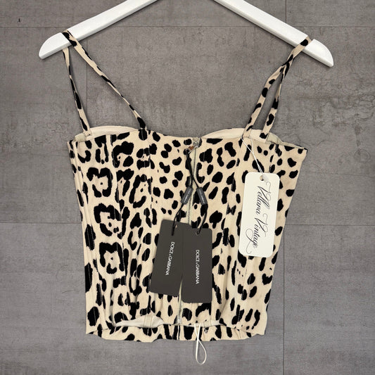 D&G Leopard Print Bustier Top