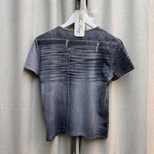 Roberto Cavalli Denim Print T-shirt