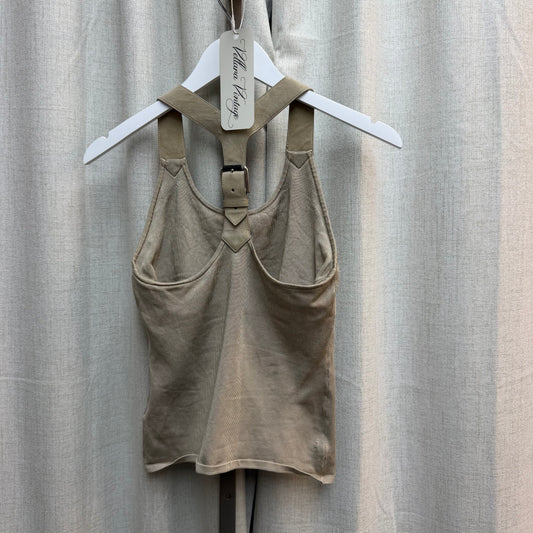 Tan Ralph Lauren Tank with Suede Straps & Silver Buckle