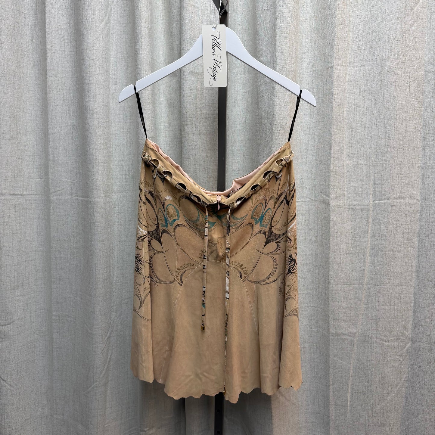 Roberto Cavalli Suede Midi Skirt