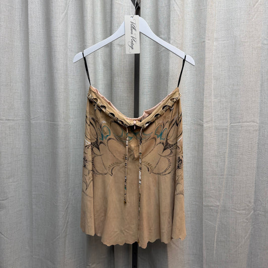 Roberto Cavalli Suede Midi Skirt