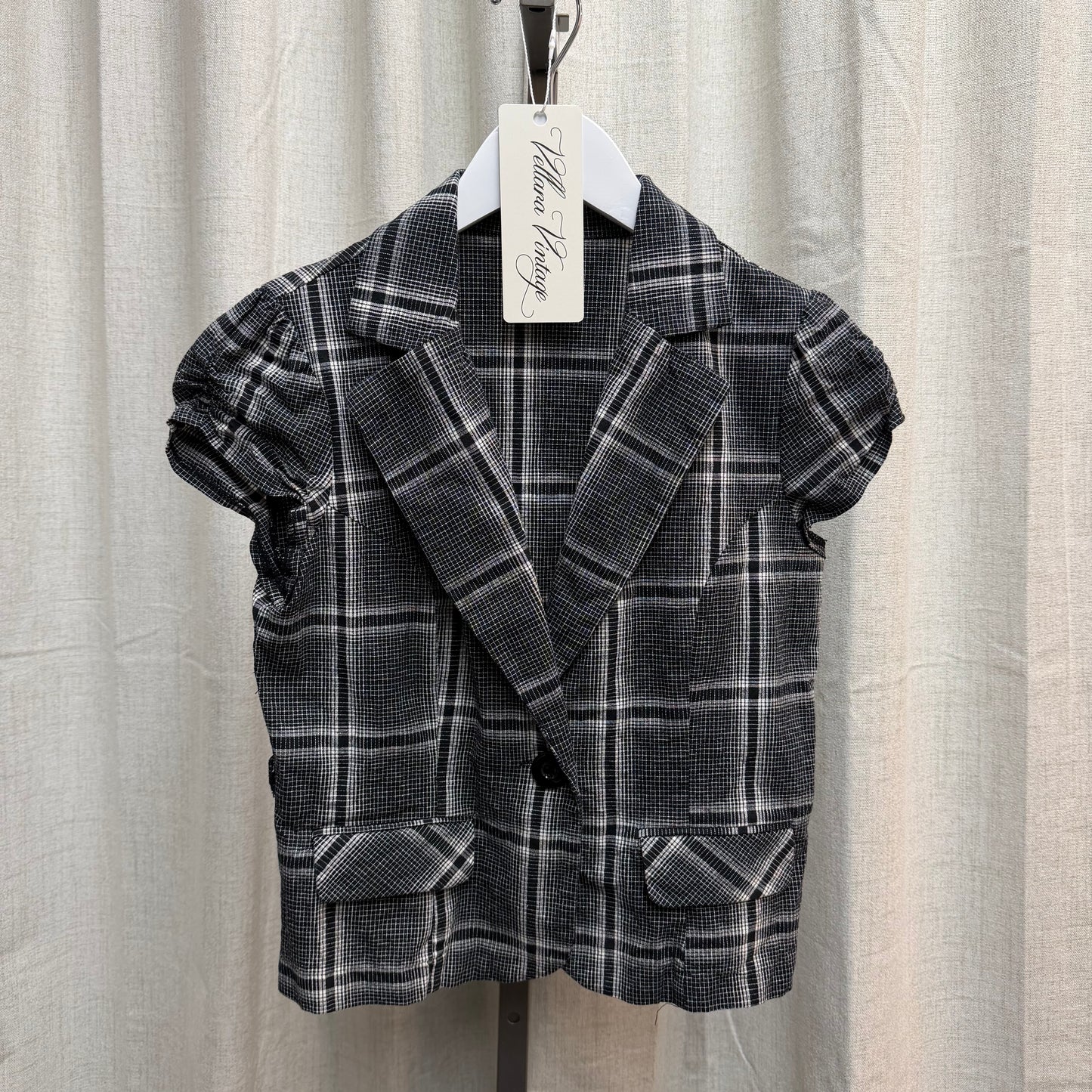 Plaid Cropped Vest