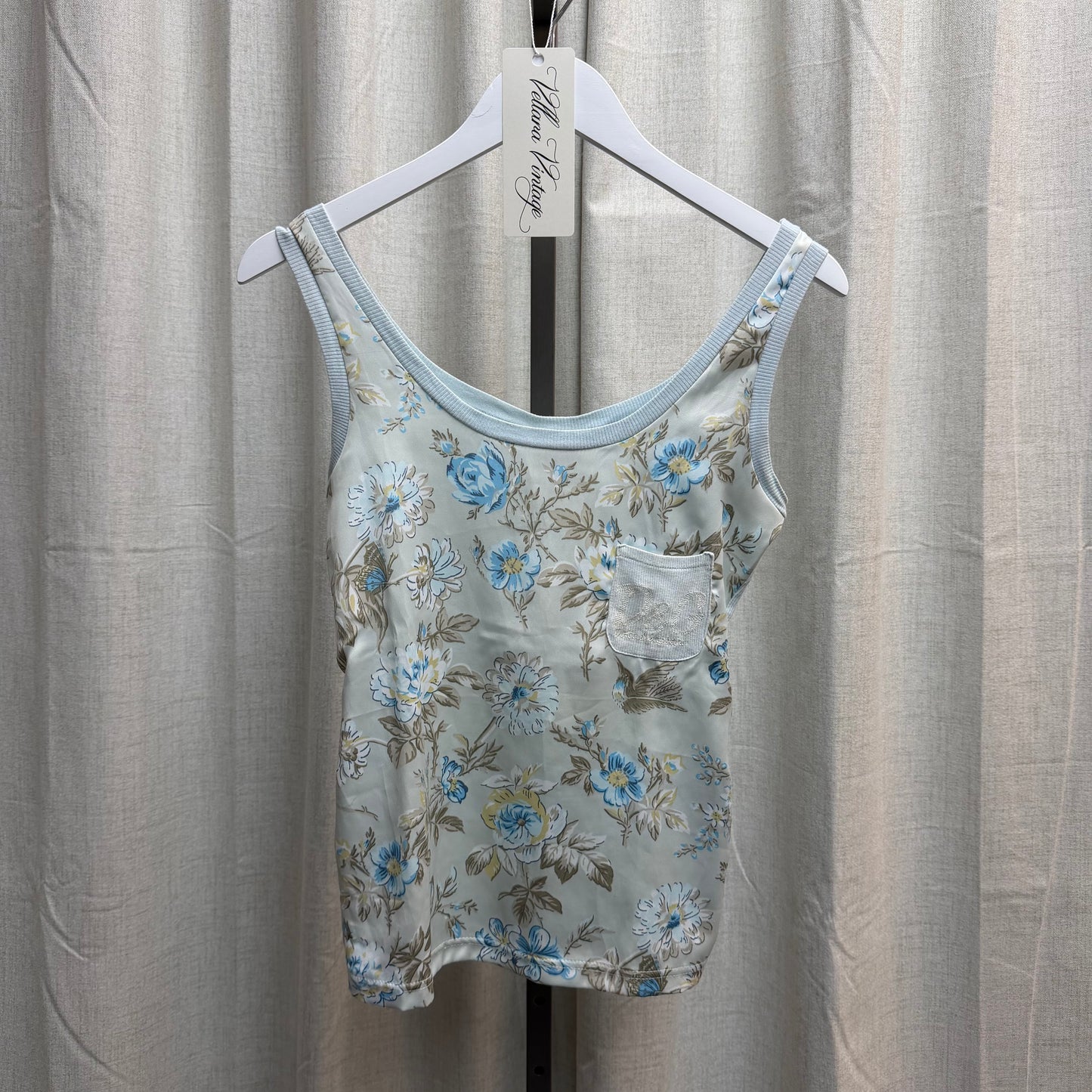 D&G Baby Blue Floral Pocket Top