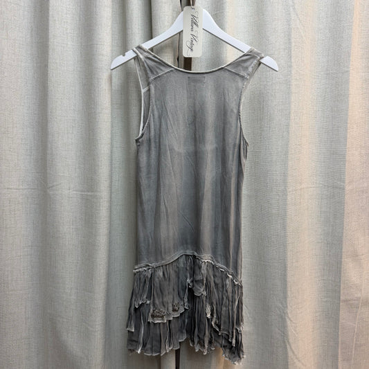 Grey Cache Ruffled Mini Dress