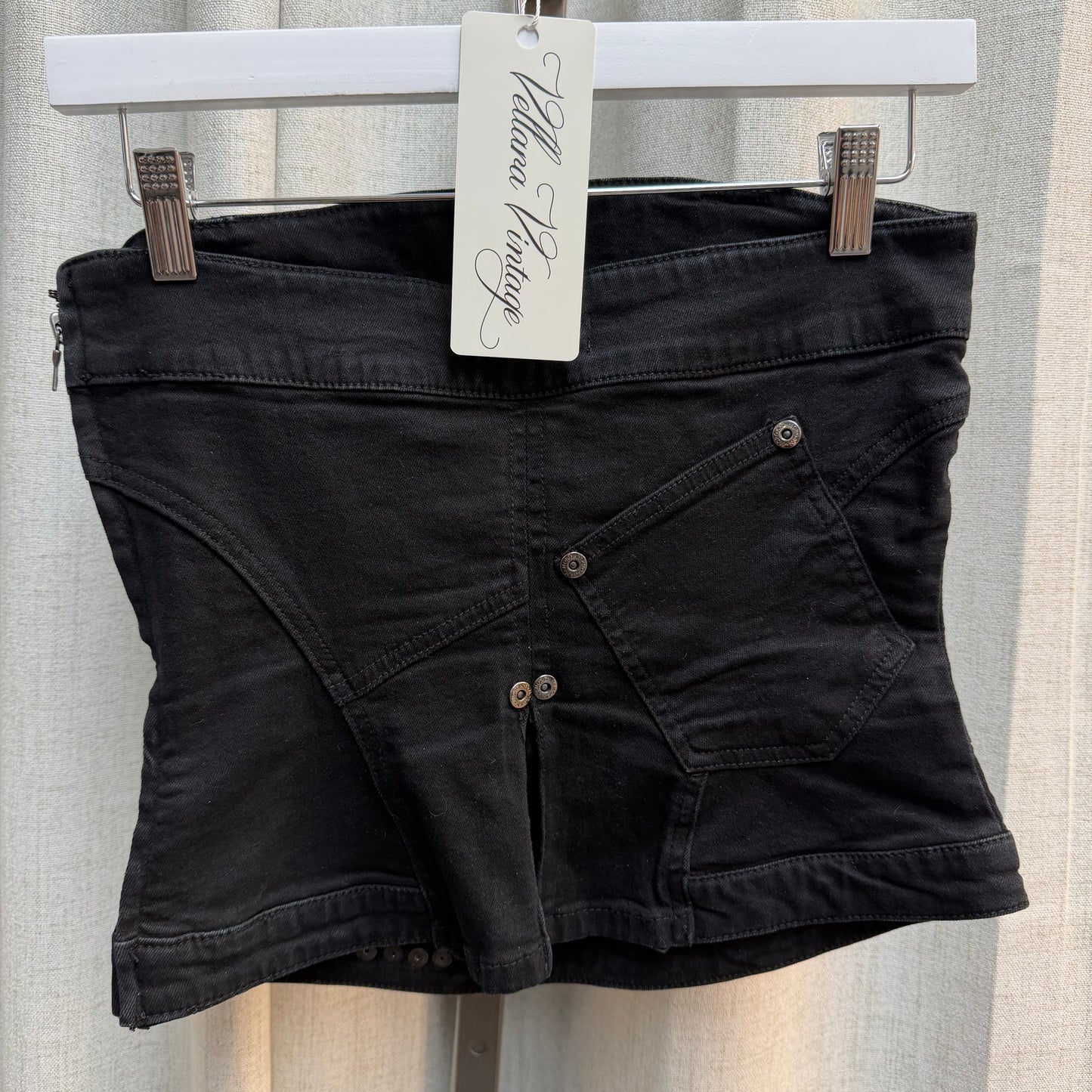 Morgan De Toi Engineered Denim Tube Top