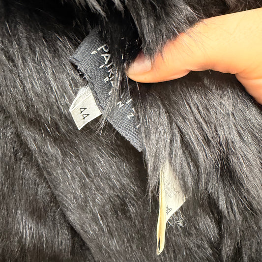 Patritzia Pepe Black Genuine Leather Sheepskin Coat