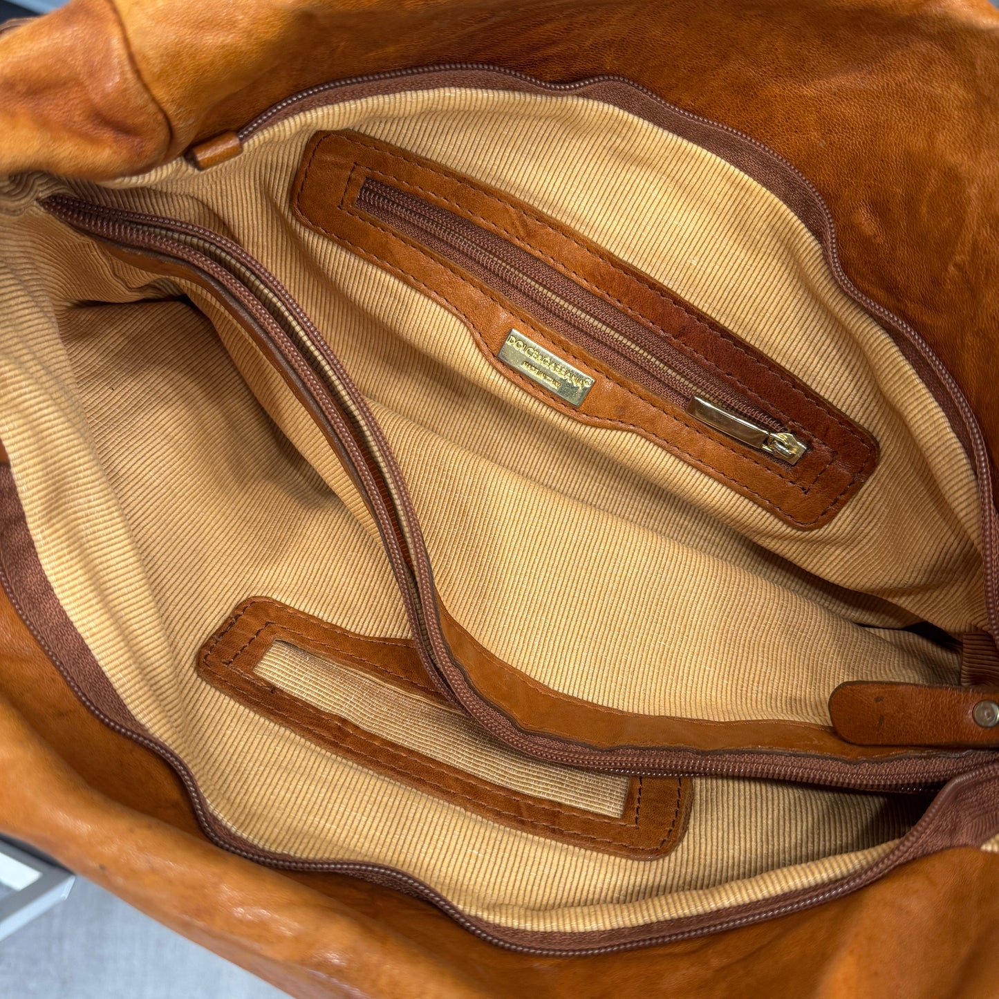 Dolce & Gabbana Cognac Brown Pocket Shoulder Purse