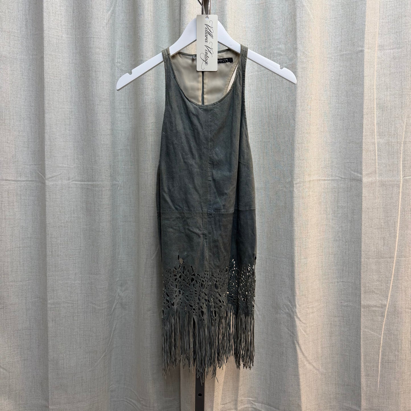 Suede Boho Fringe Long Top
