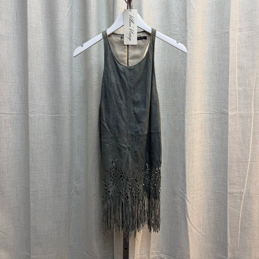 Suede Boho Fringe Long Top