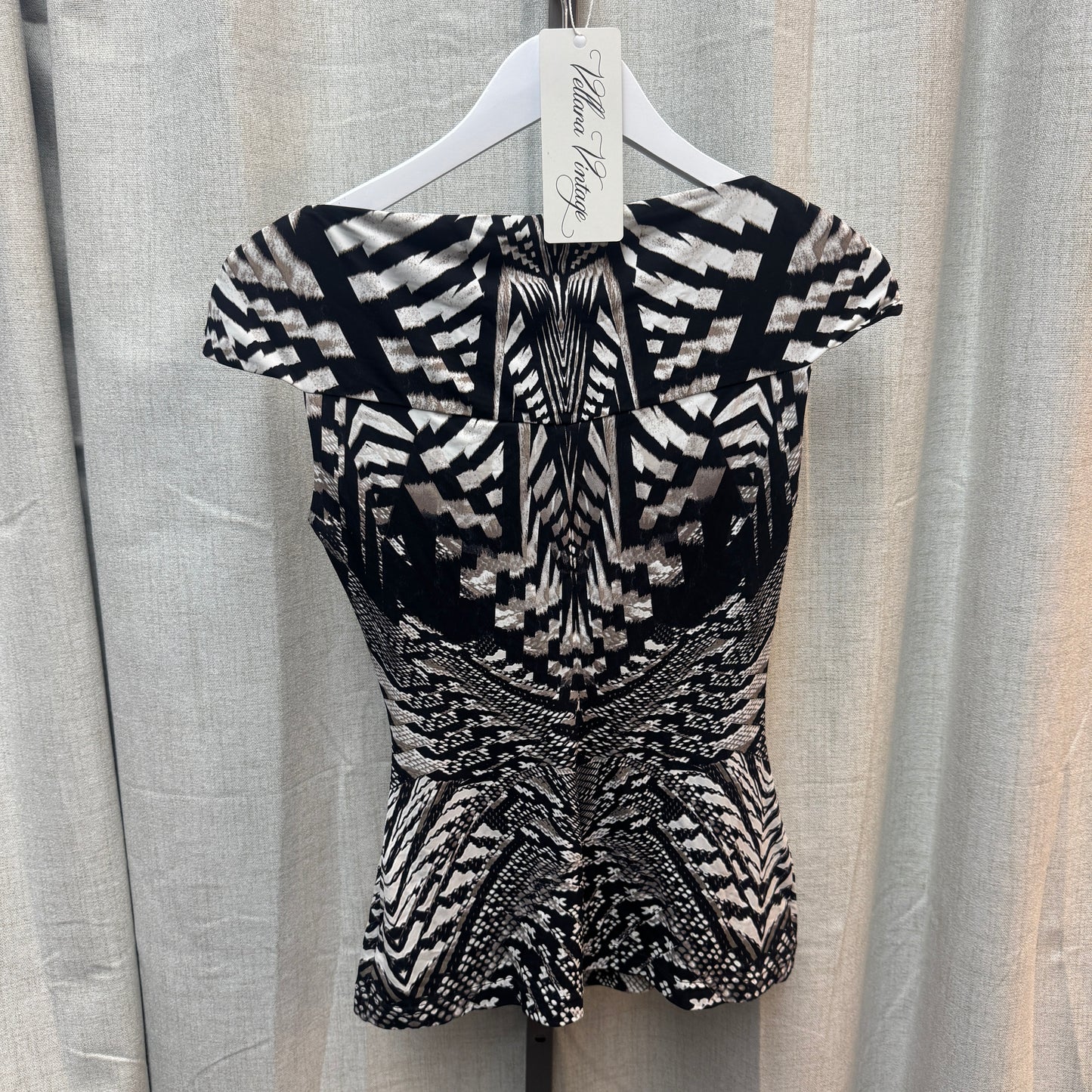 Roberto Cavalli Python Print Twisted Blouse