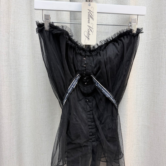 Jean Paul Gaultier Black Strapless Layered Corset Top