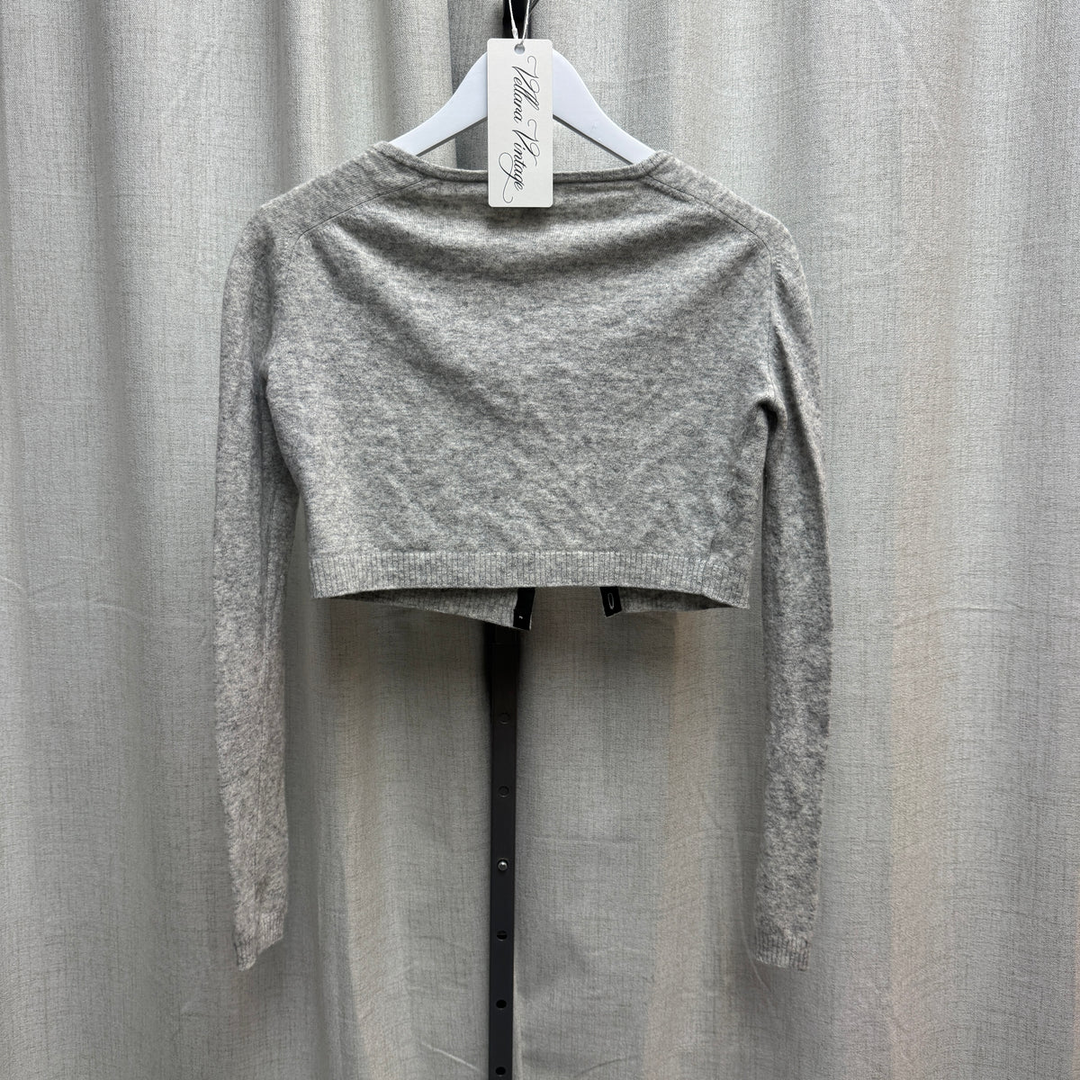 D&G Gray Wool Cropped Cardigan