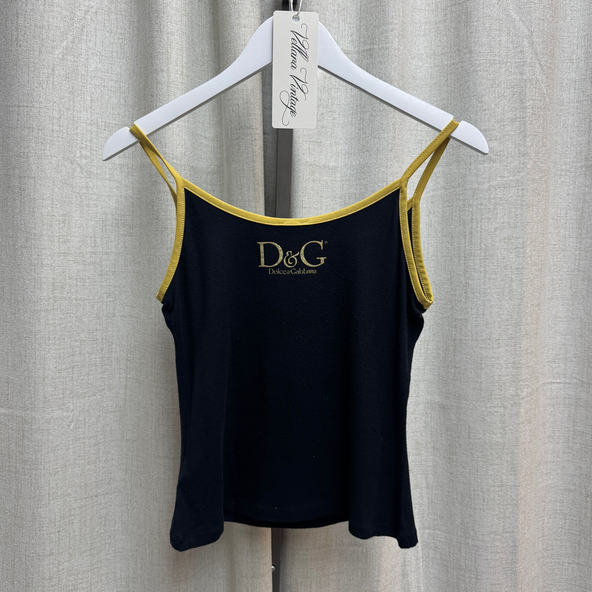 D&G Black & Gold Graphic Tank Top