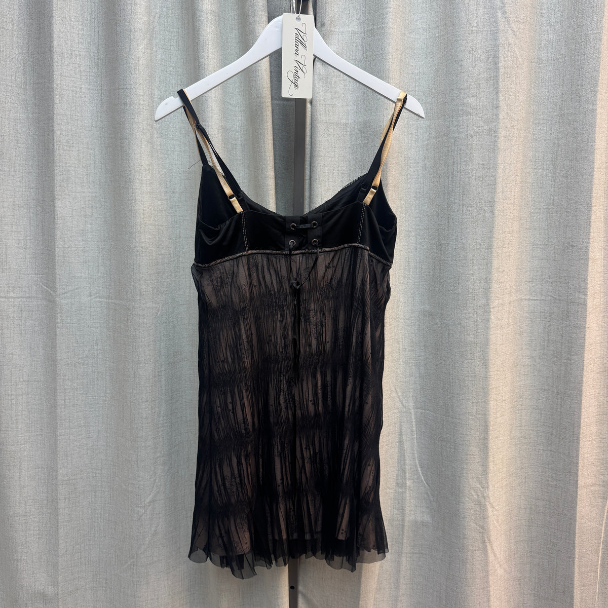 Black & Pink Mesh Layered Mini Dress