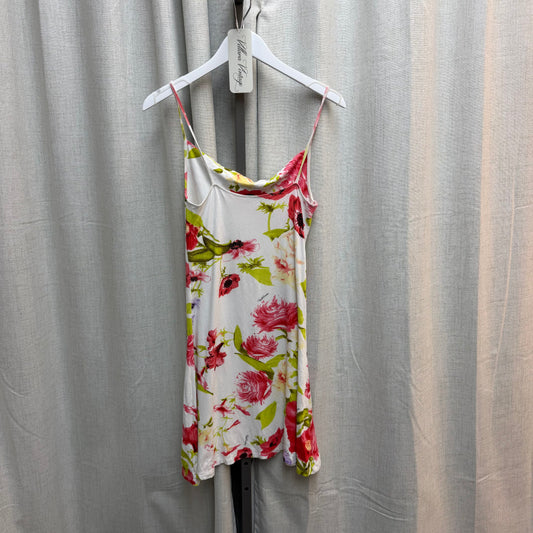 Roberto Cavalli White Floral Print Dress