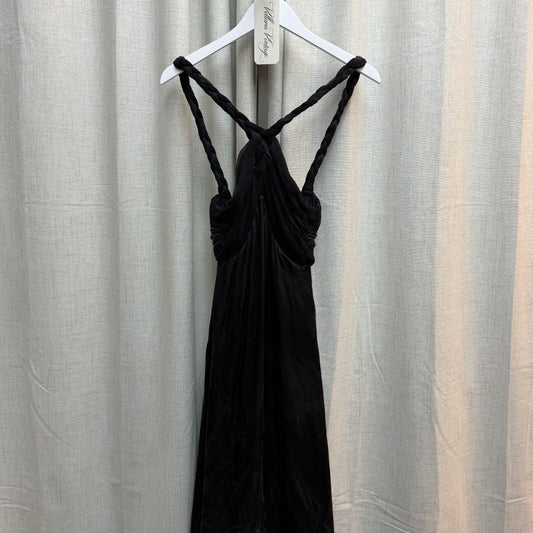 Braez Black Braided Straps Maxi Dress