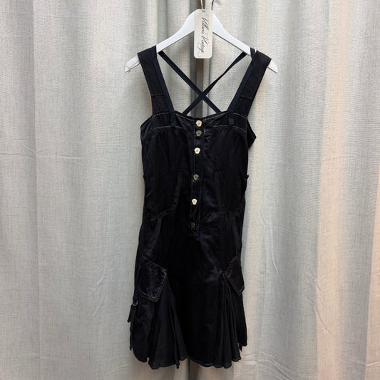 Marithe Francois Girbaud Navy Blue Button Down Mini Dress