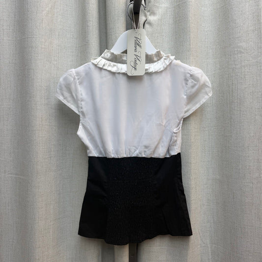 Black & White Ruffled Blouse