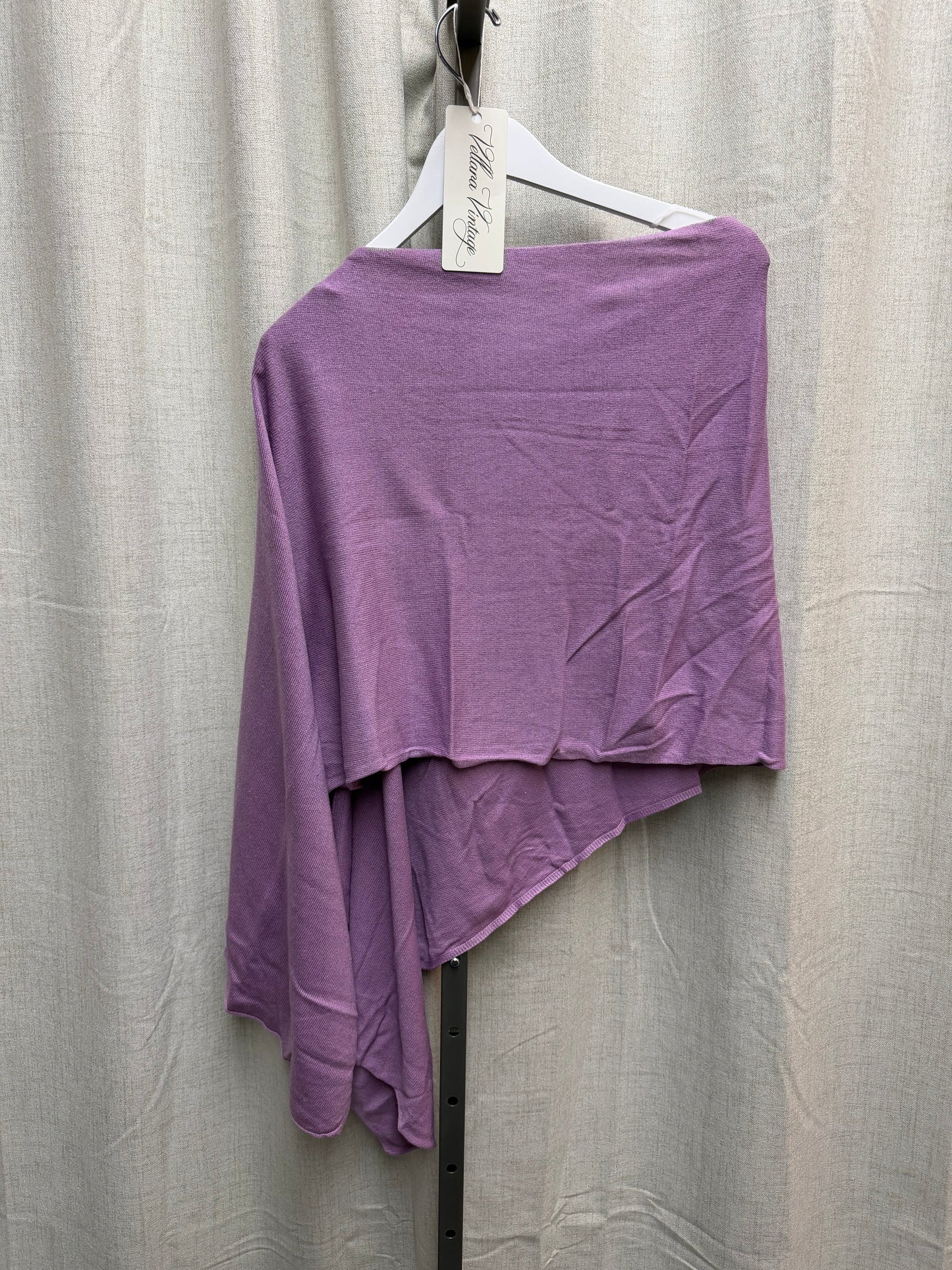 Purple Silk & Cashmere Poncho