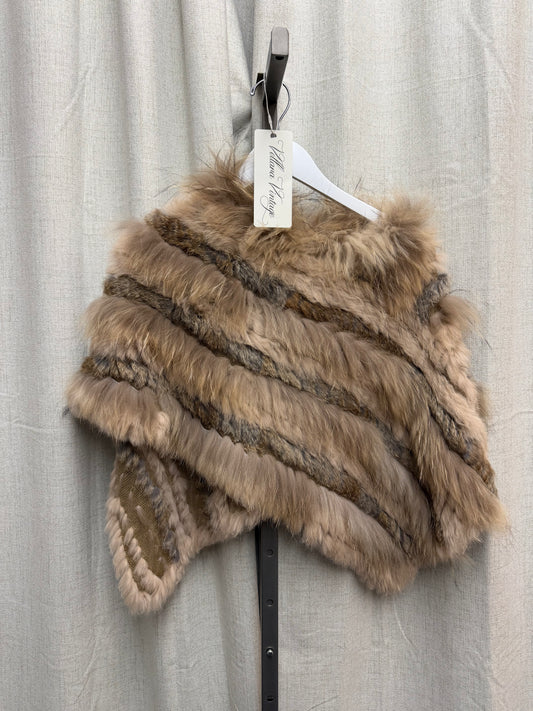 Rabbit & Fox Fur Poncho