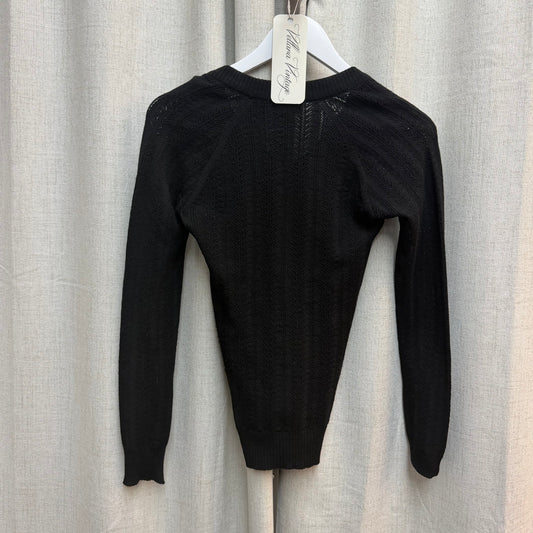 Dolce & Gabbana Black Knit V-Neck Sweater