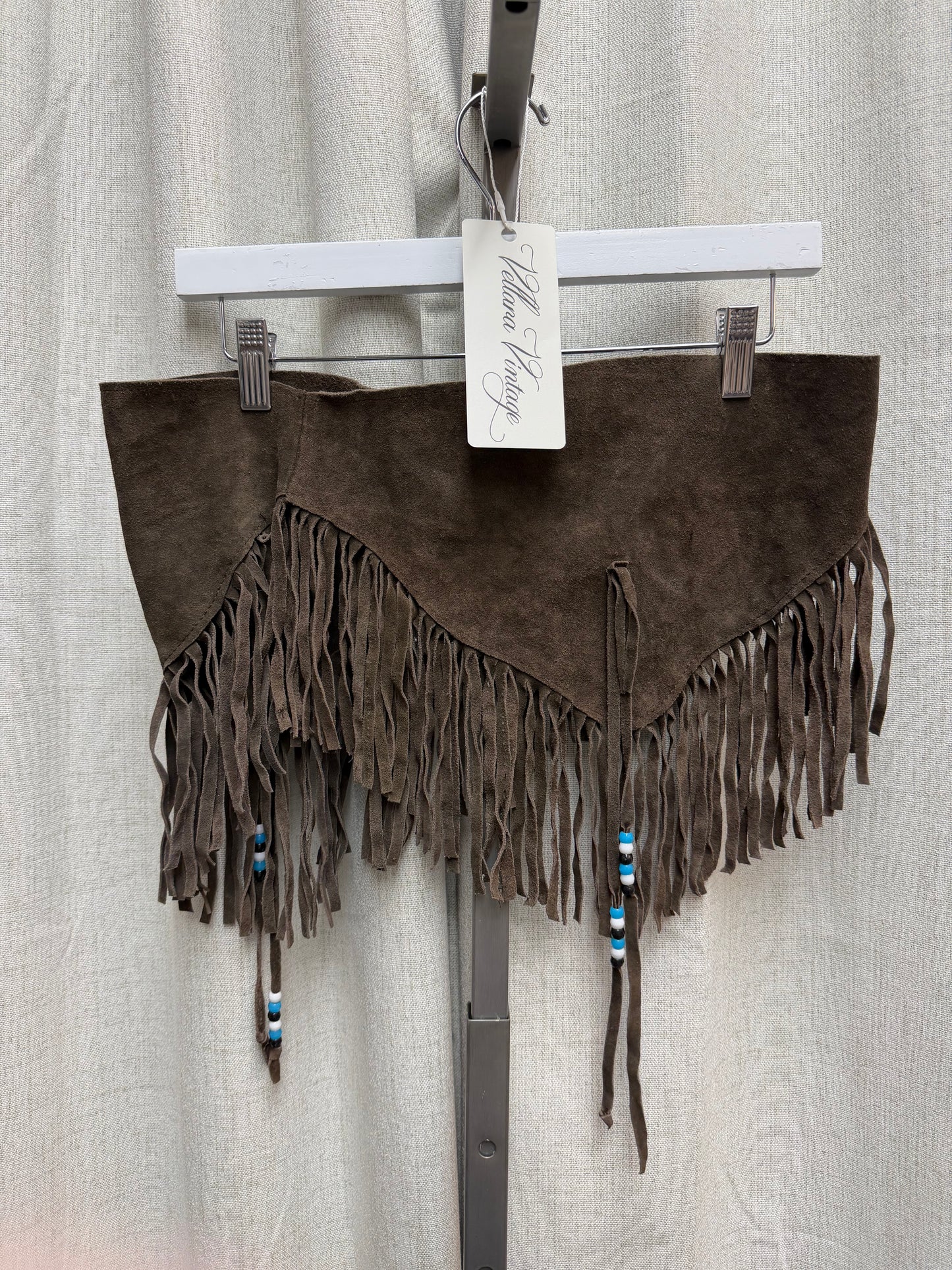 Suede Fringe Belt