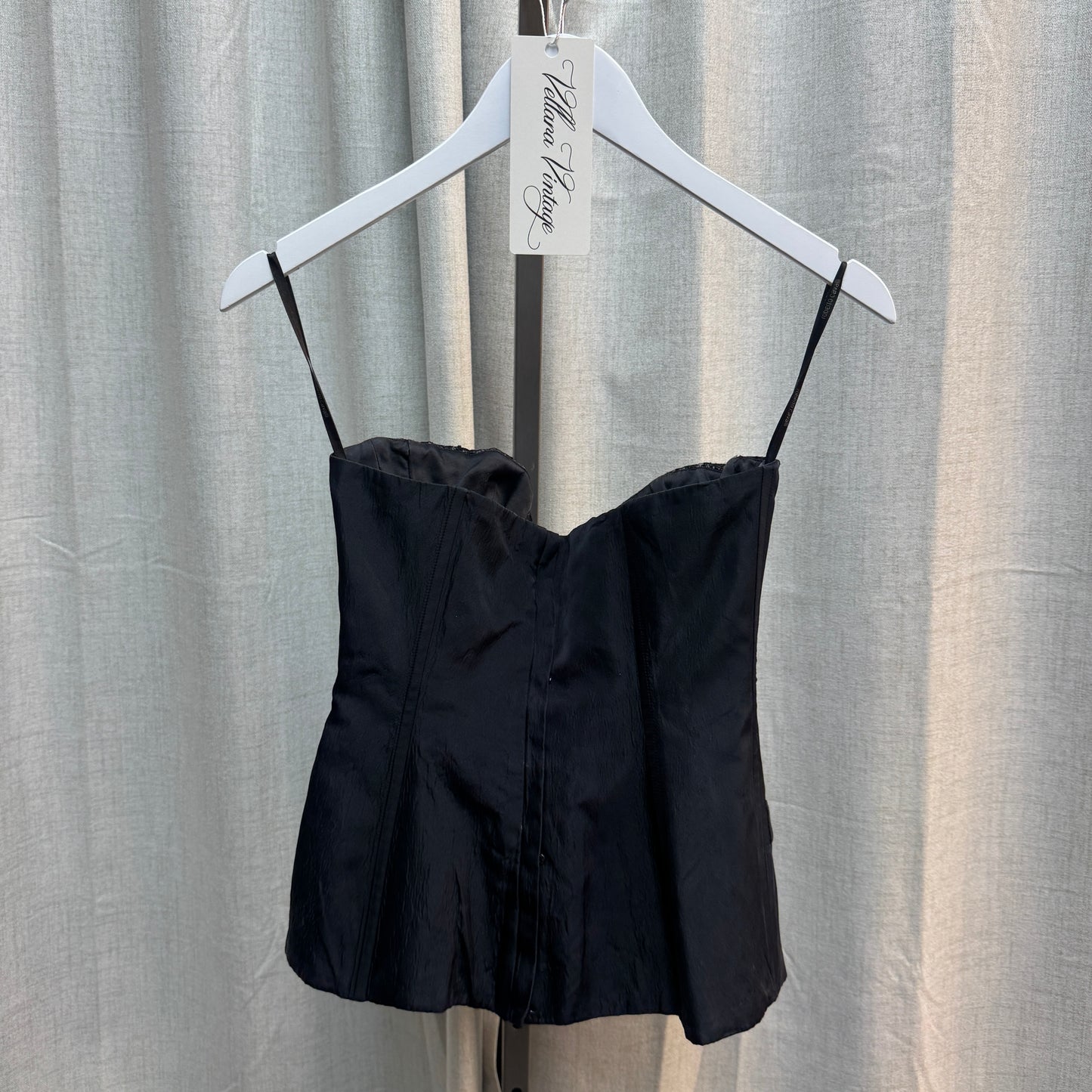 Roberto Cavalli Black Lace Corset Top