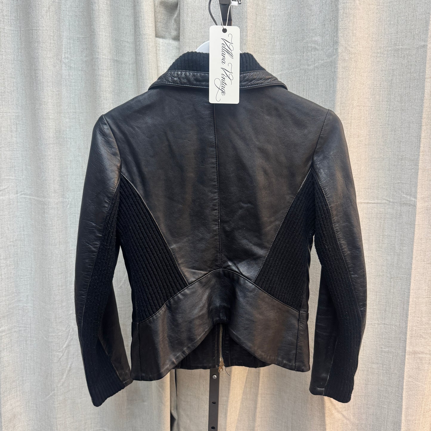 Morgan De Toi Black Cropped Leather Jacket