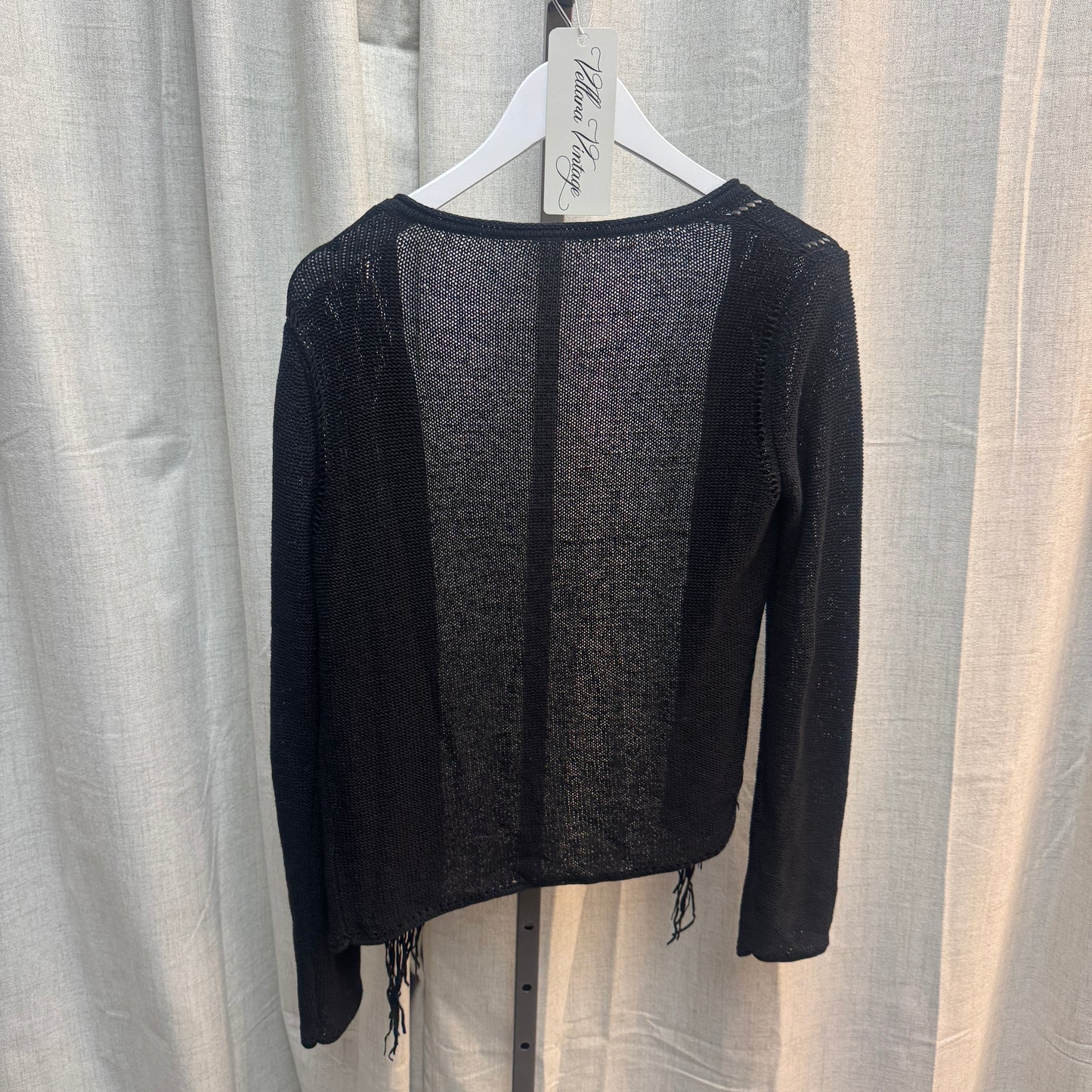 Cop Copine Black Fringe Cardigan