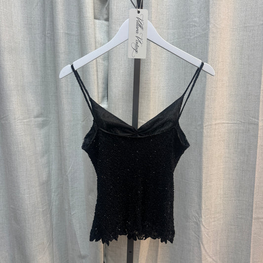 Black Beaded Tank