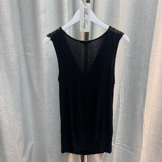 Black Sequin Shoulder Cowl Neck Mini Dress