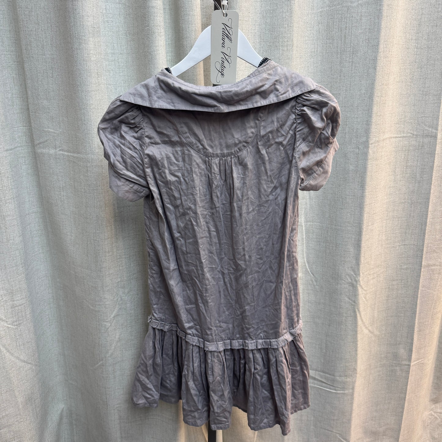 Pepe Jeans Puff Sleeve Tiered Mini Dress