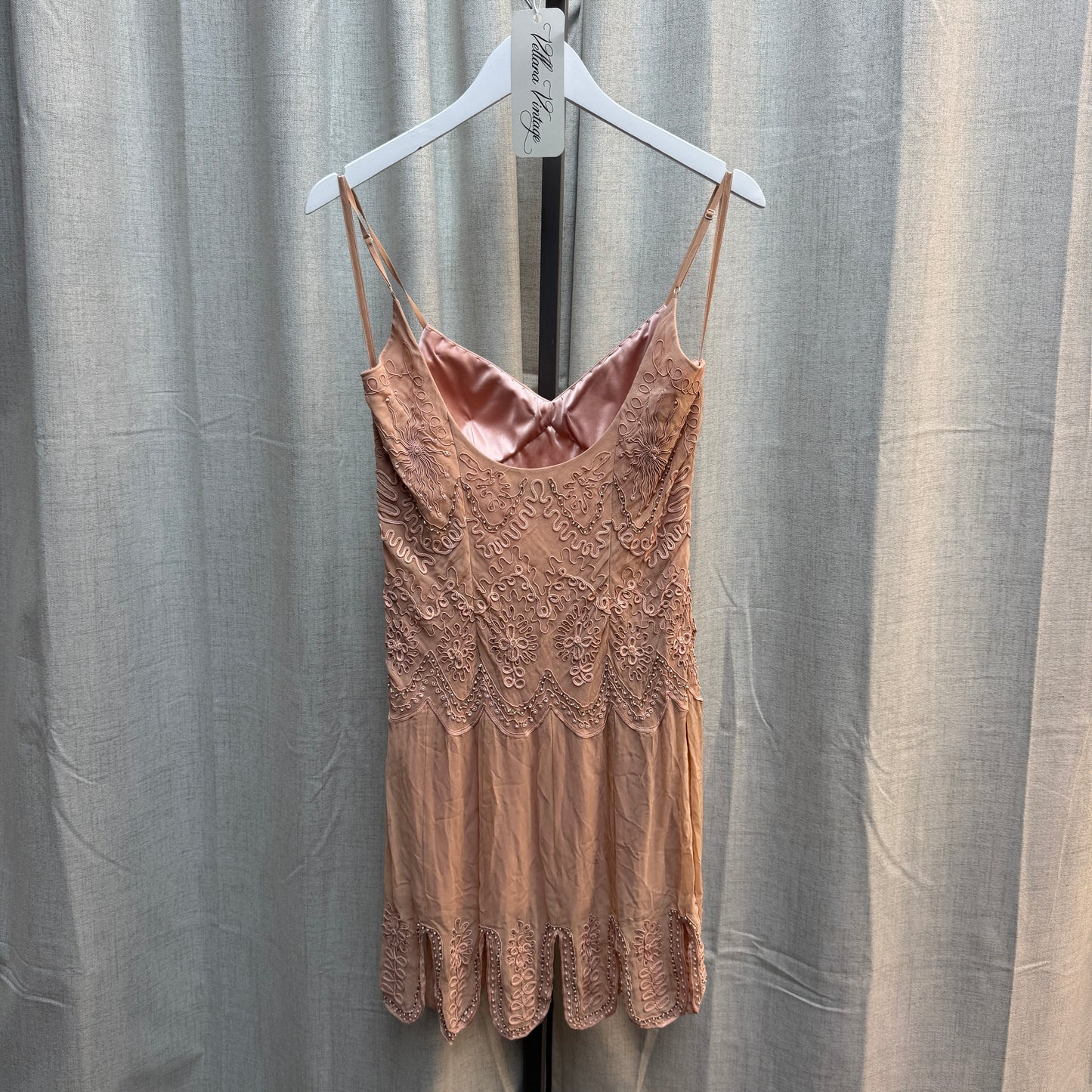 Sue Wong Dusty Rose Lace Beaded Dress