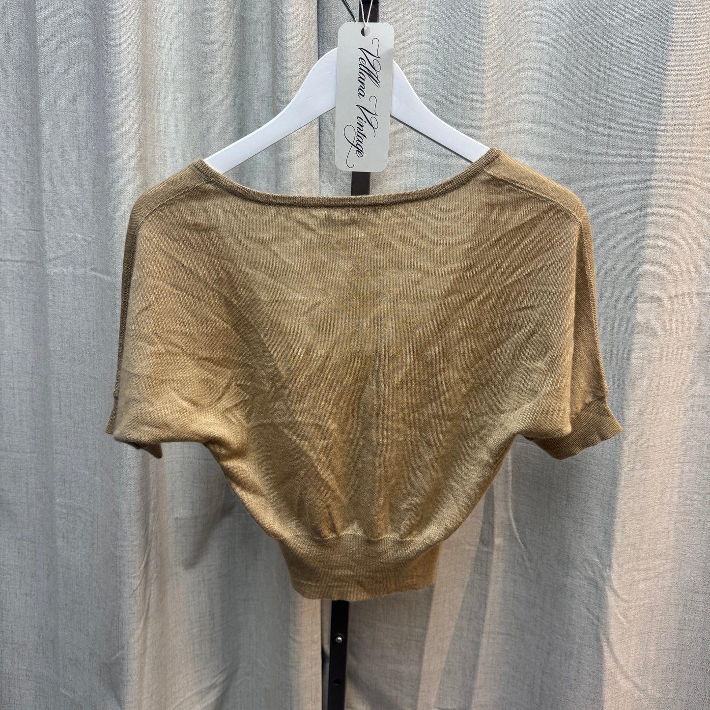 Prada Beige Short Sleeve Knit Top