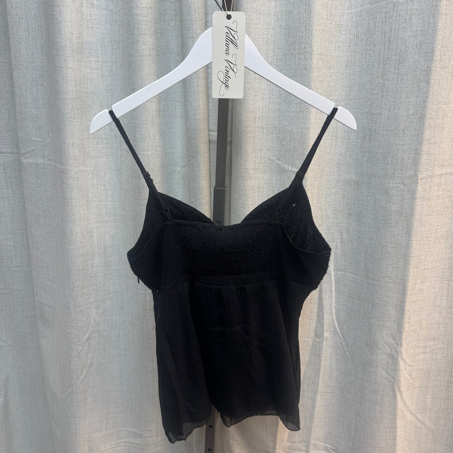 Black Beaded Layered Tank Top
