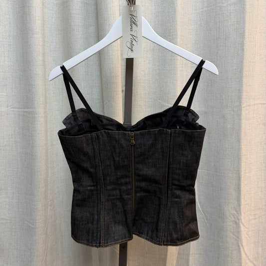 Dolce & Gabbana S/S 2002 Denim Butterfly Bustier