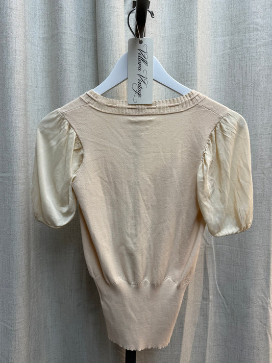 Galliano Cream Knit Blouse