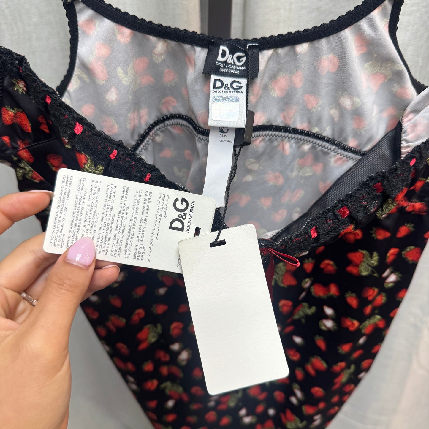 D&G Strawberry Bustier Tank Top
