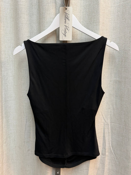 Versace Black Ruched Top