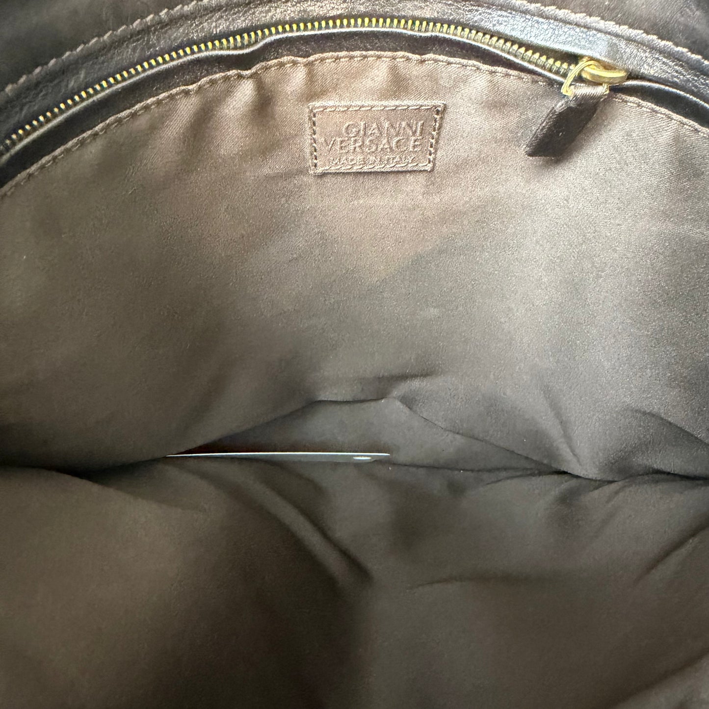 Gianni Versace '90s Era La Medusa Calf Hair Bag