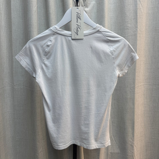 See by Chloé White Cropped Logo Tee