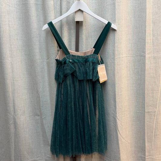 John Galliano Teal Lace Babydoll Mini Dress