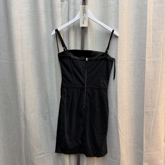 D&G Black Satin Corset Mini Dress