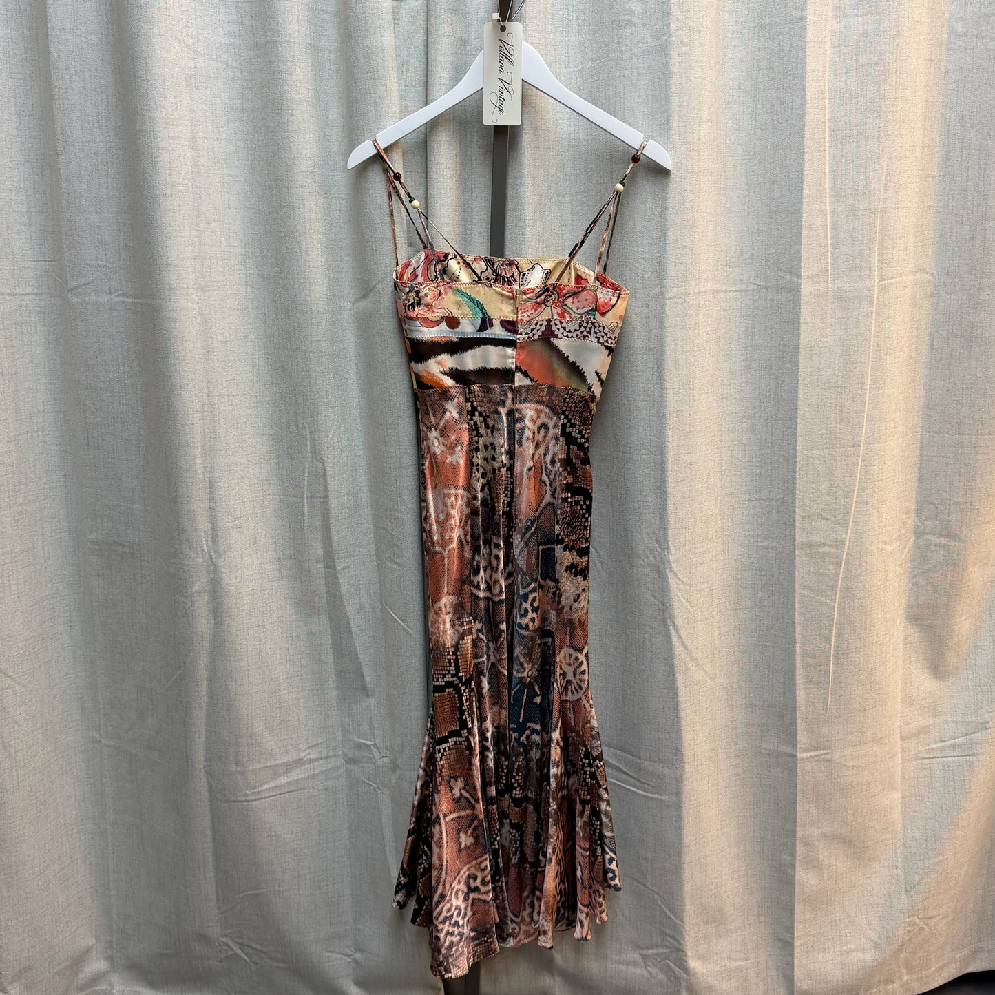 Just Cavalli Silk Python Midi Dress