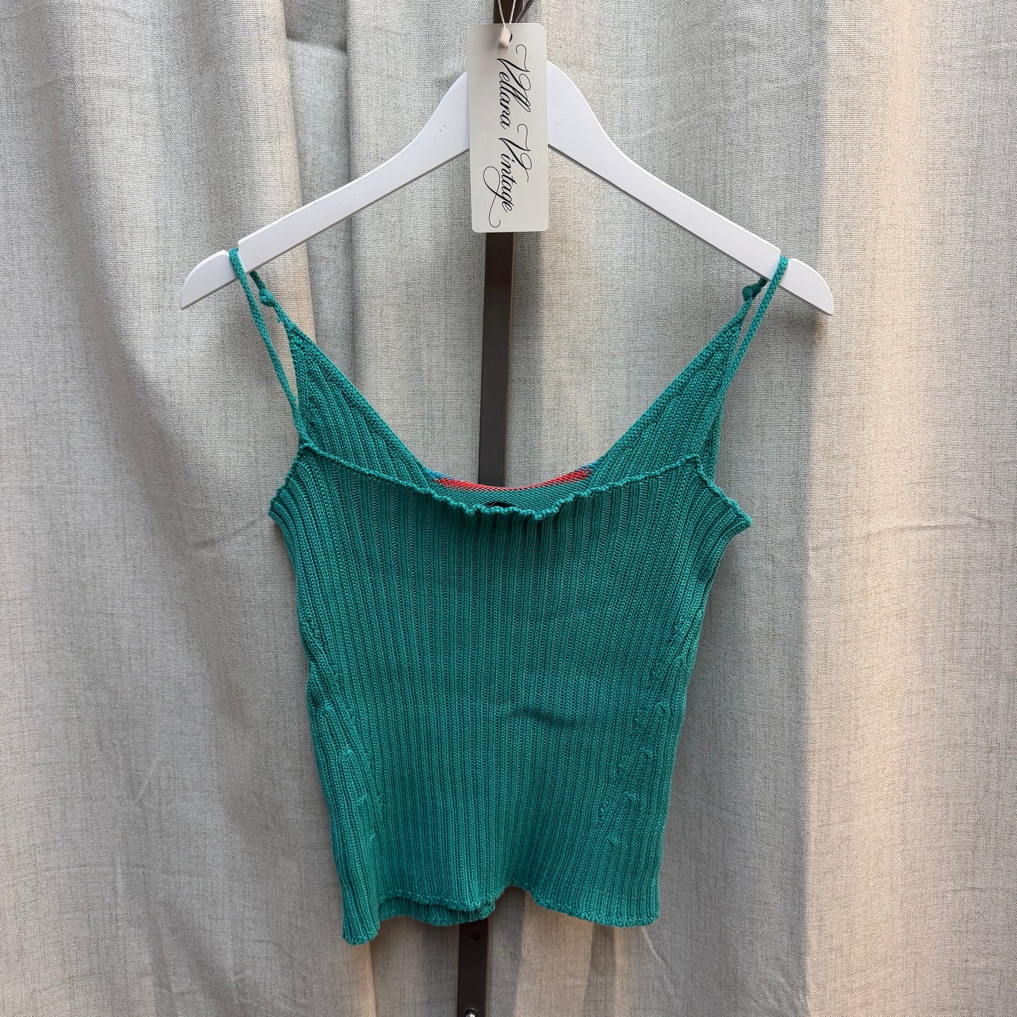 Burberry Turquoise Rib Knit Tank