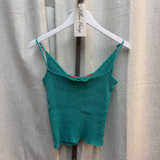 Burberry Turquoise Rib Knit Tank